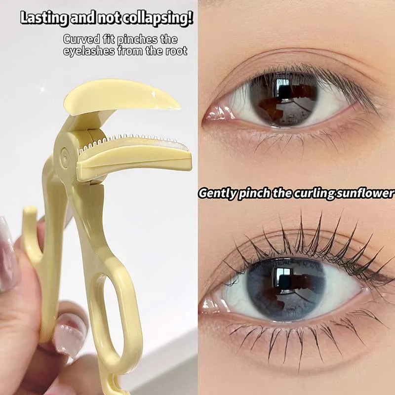 Cappuvini Eyelash Curler, Borderless Toothed Comb, Natural Curling and Eyelash Shaping Wonder, Beginner'S Wide-Angle Eyelash Cur