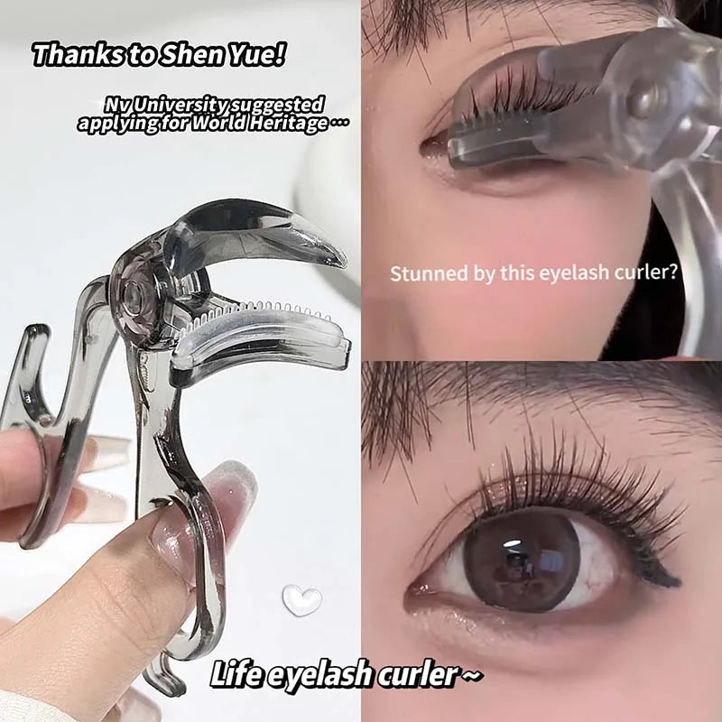 Cappuvini Eyelash Curler, Borderless Toothed Comb, Natural Curling and Eyelash Shaping Wonder, Beginner'S Wide-Angle Eyelash Cur