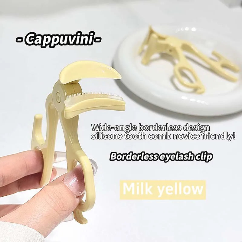 Cappuvini Eyelash Curler, Borderless Toothed Comb, Natural Curling and Eyelash Shaping Wonder, Beginner'S Wide-Angle Eyelash Cur